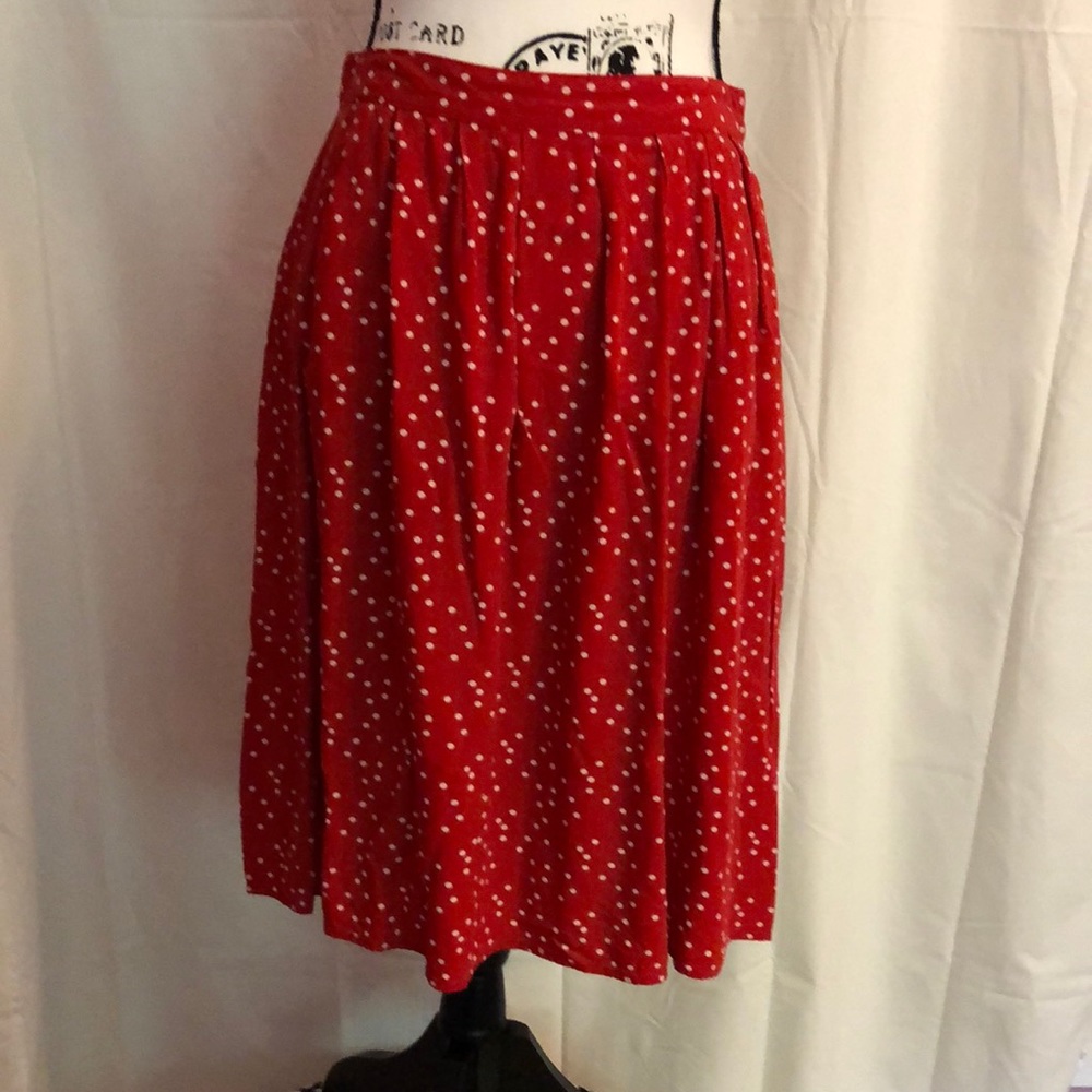 Forever 21 Red skirt with white polka dots